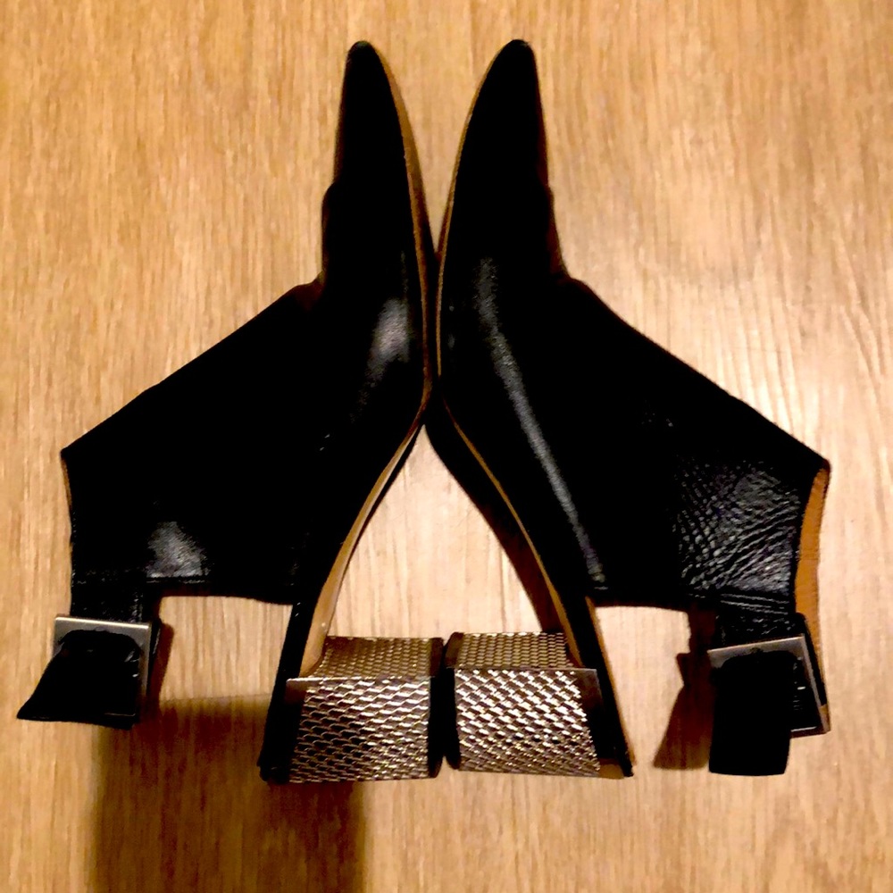 Calvin Klein heels with silver heel